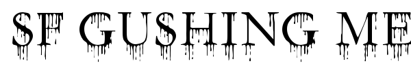SF Gushing Meadow font preview